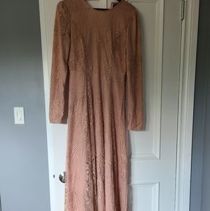 Long lace party dress